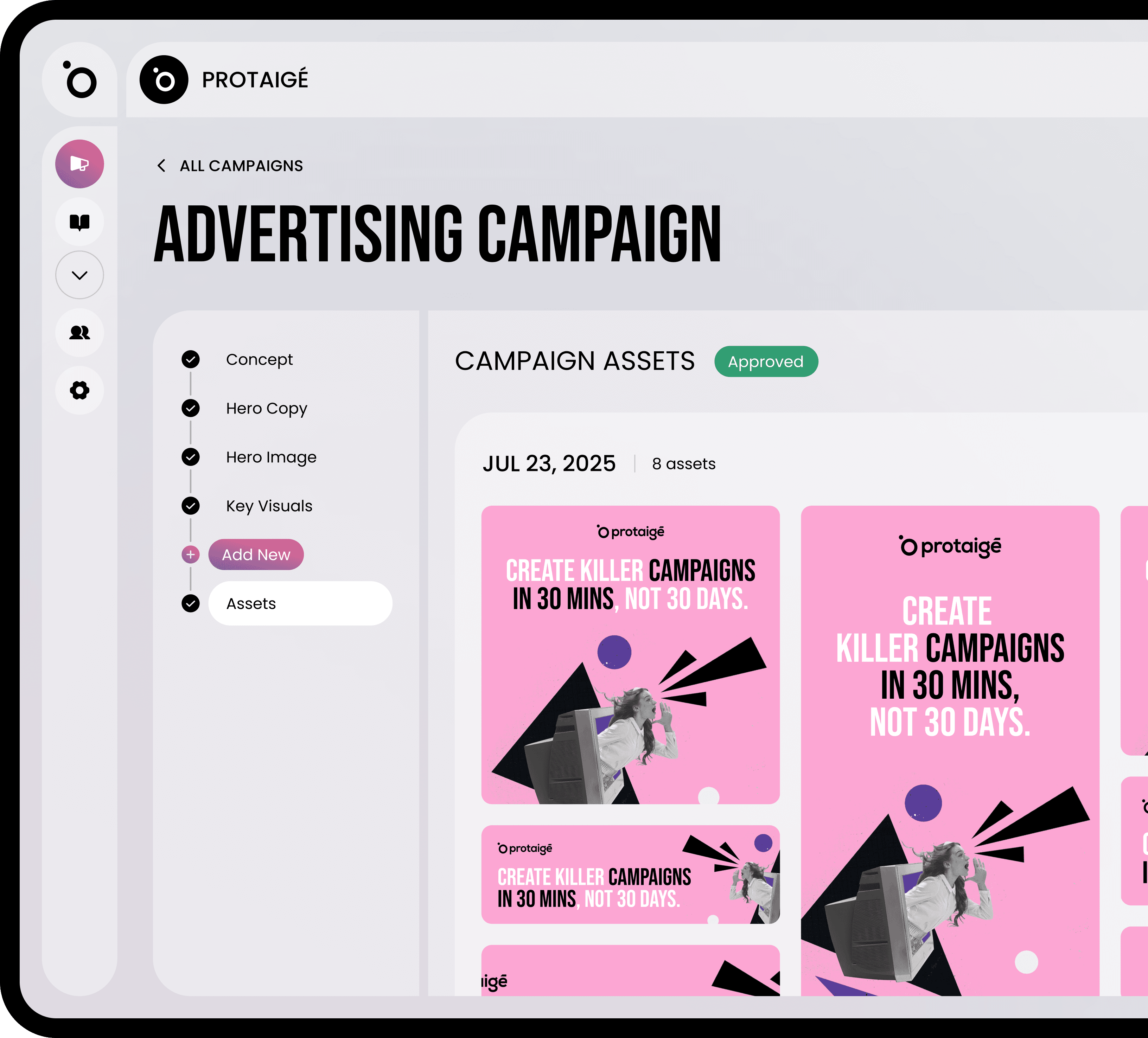 Protaigé campaign builder interface demonstration