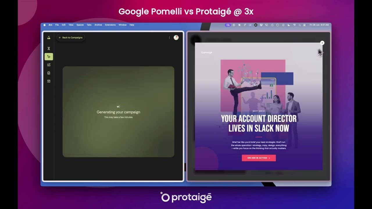 Sketch Studio vs Google Pomelli: side-by-side AI design test on one brief